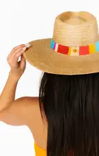 Sunshine Tienda Sandra Palm Hat ~ Rainbow(XS/S)
