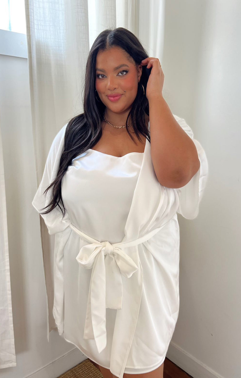 Happily Ever Top Slip ~ Ivory Luxe Satin(XXS)