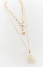 Shell Chain Necklace ~ Gold