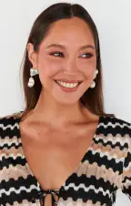 Frasier Sterling Saint Lucia Earring ~ White(OS)