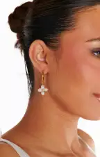 Vanessa Mooney The Lana Pearl Earrings ~ Pearl/Gold(OS)