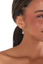 Mumu Weddings x Faithy Jewels Pear Drop Hoop ~ Gold(OS)