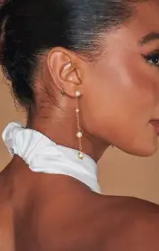 Faithy Jewels Charlotte Earrings ~ Gold/Pearl(OS)