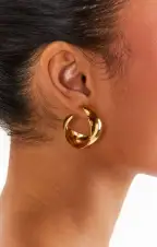 Faithy Jewels Ribbon Hoop ~ Gold(OS)
