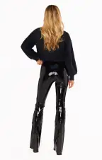 Commando Faux Patent Leather Flare Legging ~ Black(S)