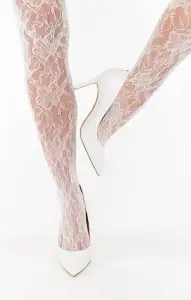 Petit Moments Lace Tights ~ White(OS)
