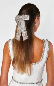 Crystal Hair Bow ~ Silver(OS)