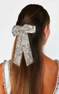 Crystal Hair Bow ~ Silver(OS)