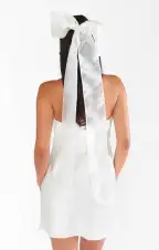 Giant Organza Hair Bow ~ Ivory(OS)