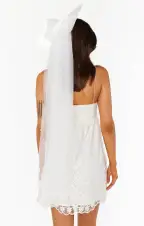 Pearl Bow Veil ~ White(OS)