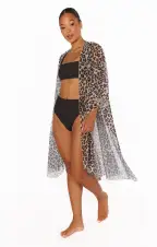 Universal Sarong ~ Cheetah Mesh(OS)