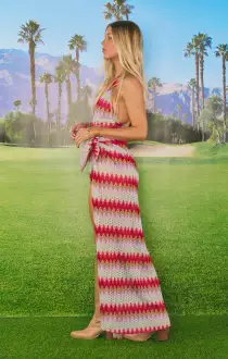 Long Leyla Sarong ~ Riviera Zigzag Crochet(S/M)
