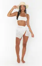 Leyla Sarong ~ White Eyelet(XS/S)