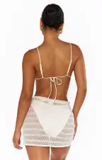 Lido Sarong ~ White Crochet(XS/S)