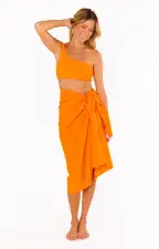 Kiran Sarong ~ Orange Linen(OS)