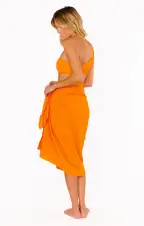 Kiran Sarong ~ Orange Linen(OS)
