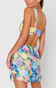 Lido Ruffle Sarong ~ Flower Shop(XS/S)