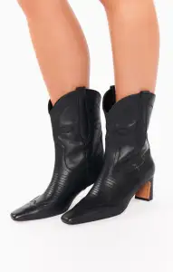 Steve Madden Josefine Bootie ~ Black Leather(6)