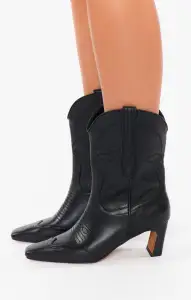 Steve Madden Josefine Bootie ~ Black Leather(6)