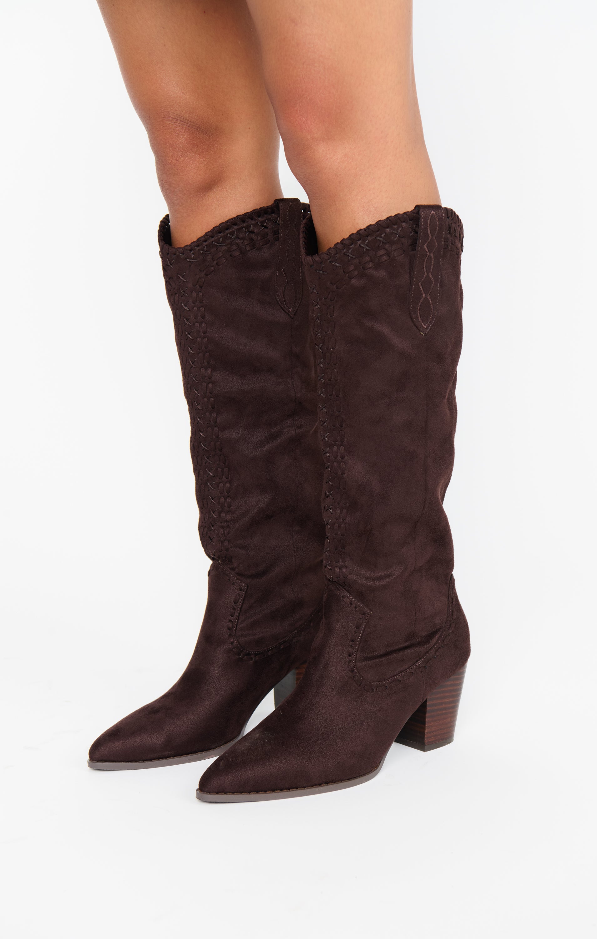 Billini Finley Cowboy Boot ~ Chocolate Suede