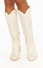 Dolce Vita Samsin Cowboy Boot ~ Ivory(6)
