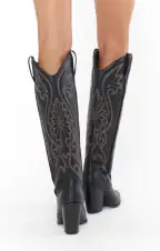 Steve Madden Lasso Western Boot ~ Black(6)