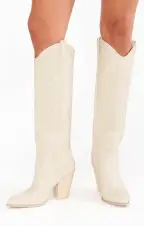 Steve Madden Lasso Western Boot ~ Bone(6)