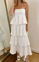Katrina Swing Skirt ~ White Taffeta(XXS)