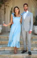 Garden Midi Dress ~ Baby Blue Luxe Satin(XXS)