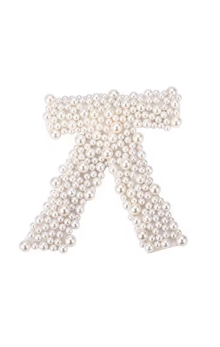 Mini Pearl Hair Bow	 ~ Pearl(OS)