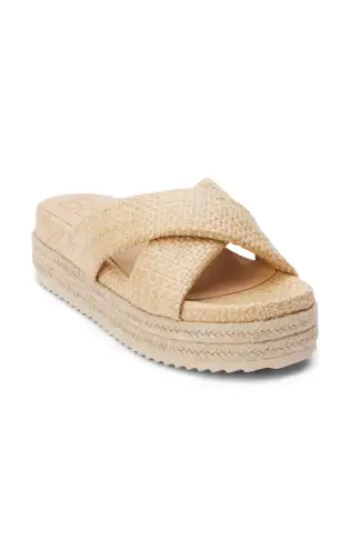 Matisse Hali Platform Sandal ~ Natural