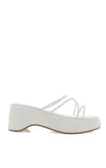 Billini Harris Platform Sandal ~ White(6)