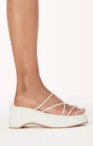 Billini Harris Platform Sandal ~ White(6)