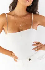 Promises Triple Layered Necklace ~ Gold/Pearl(OS)