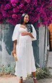 Mandi Midi Dress ~ White Rose Jacquard(XS)
