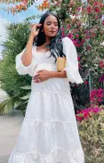 Mandi Midi Dress ~ White Rose Jacquard(XS)
