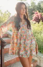 Viola Mini Dress ~ Wild Flora(XS)