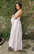 Isabella Maxi Dress ~ Paradise Stripe(XS)