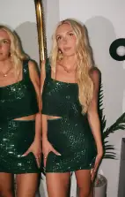 Tara Crop Top ~ Emerald Sequins(XS)