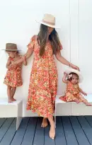 Linds Midi Dress ~ Pretty Poppy(XS)