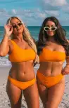 Silvana Bottom ~ Bright Orange Scrunch(XS)