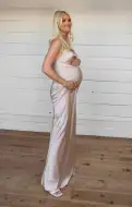 Tuscany Maxi Slip Dress ~ Champagne Luxe Satin(XXS)