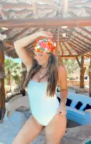 The Scrunch One Piece ~ Ivory Scrunch(XS)