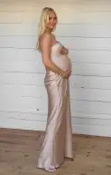 Taylor Tube Maxi Dress ~ Champagne Luxe Satin(XXS)