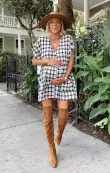 Odessa Dress ~ Check Me Black(XS)