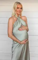 Jasmine Halter Midi Dress ~ Moss Green Luxe Satin(XXS)