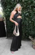 Jasmine Halter Maxi Dress ~ Black Luxe Satin(XXS)