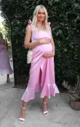 Garden Midi Dress ~ Pink Luxe Satin(XS)