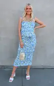 Stella Smocked Dress ~ Cottage Floral Blue(XXS)