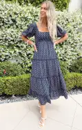 Linds Midi Dress ~ Red White and Mu(XS)